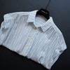 预售 年初八发货【霓颜 法式气质小飞袖条纹衬衫】80-140斤可穿，版型宽松垂顺，面料轻薄舒适柔软，上身百搭文艺风！ 商品缩略图6