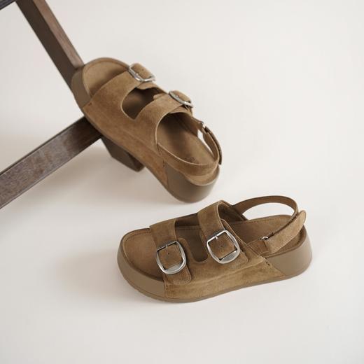 【夏季新款】2025年夏季新款舒适透气厚底平跟防滑大底大气百搭罗马凉鞋X25BG20661 商品图8