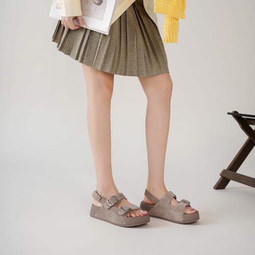 【夏季新款】2025年夏季新款舒适透气厚底平跟防滑大底大气百搭罗马凉鞋X25BG20661 商品图1