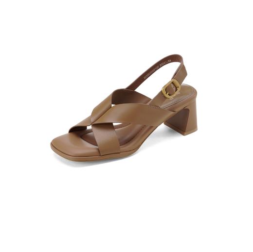 【夏季新款】2025年夏季新款舒适透气中跟防滑大底优雅百搭罗马凉鞋X25BG20551 商品图9