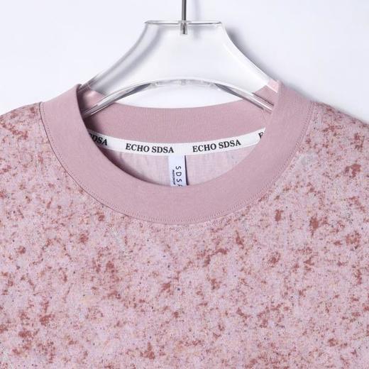 T3329夏季高级感新款韩系扎染流星细闪圆领短袖T恤百搭潮流套头上衣 商品图2