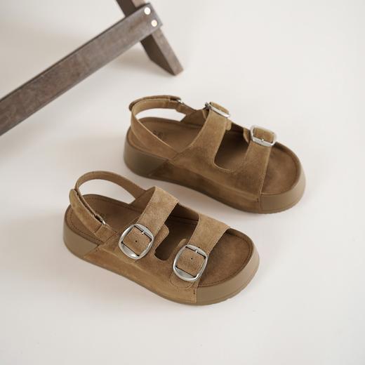 【夏季新款】2025年夏季新款舒适透气厚底平跟防滑大底大气百搭罗马凉鞋X25BG20661 商品图9