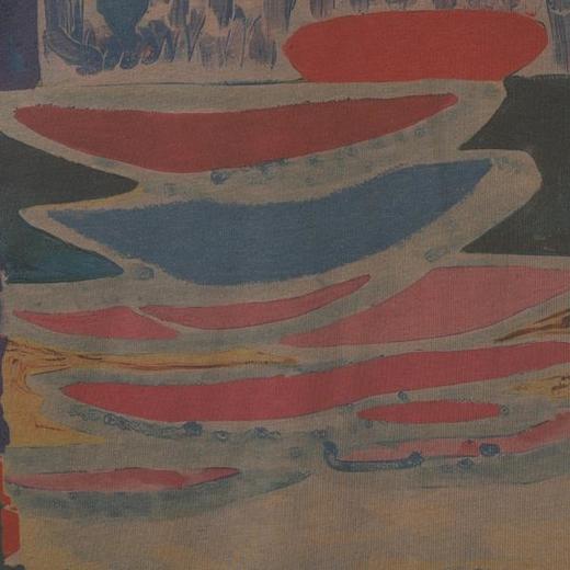 T3223夏季高级感新款美式抽象不规则色块圆领短袖T恤舒适宽松百搭上衣 商品图3