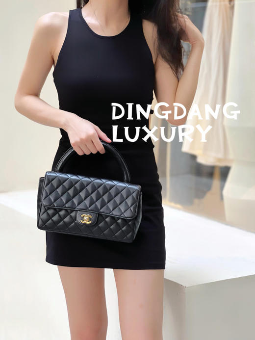 Chanel vintage 黑金 羊皮 cocohandle 手提包 商品图3