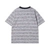 T3314夏季高级感新款韩系撞色条纹短袖T恤彩色星星印花百搭V领宽松上衣 商品缩略图5