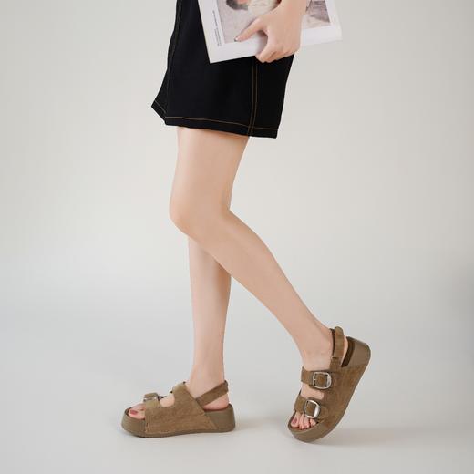 【夏季新款】2025年夏季新款舒适透气厚底平跟防滑大底大气百搭罗马凉鞋X25BG20661 商品图4