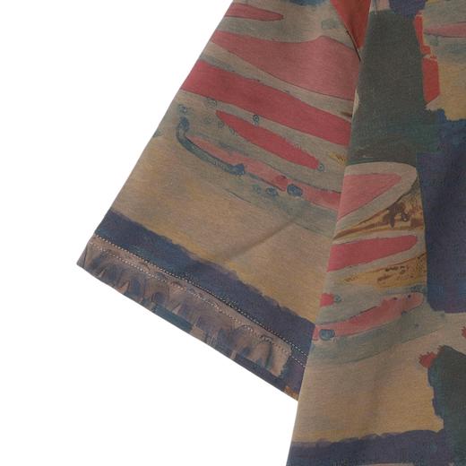 T3223夏季高级感新款美式抽象不规则色块圆领短袖T恤舒适宽松百搭上衣 商品图4