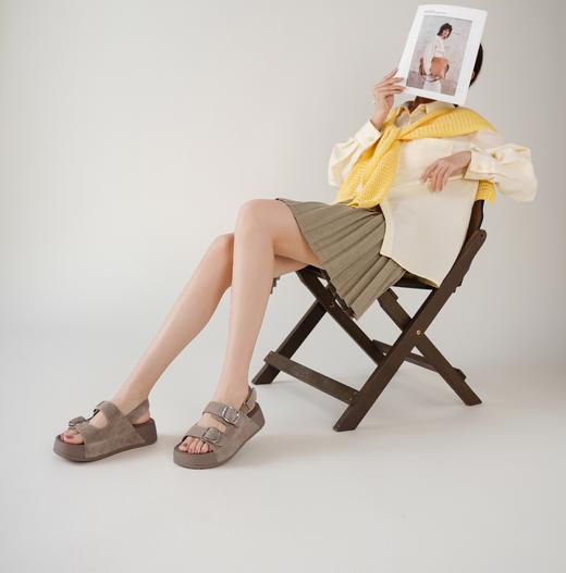 【夏季新款】2025年夏季新款舒适透气厚底平跟防滑大底大气百搭罗马凉鞋X25BG20661 商品图6