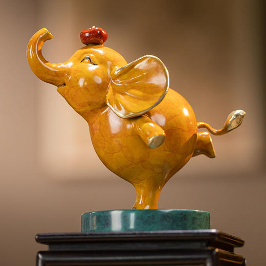 朱炳仁铜 贵人相助 心想事成 吉祥铜象摆件客厅办公书房桌面装饰礼品 商品图2
