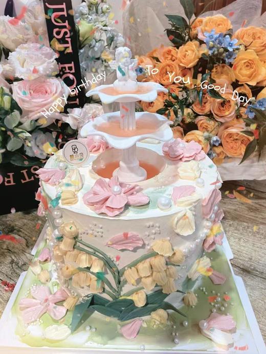 许愿池——铃兰手绘女神款生日蛋糕 商品图2