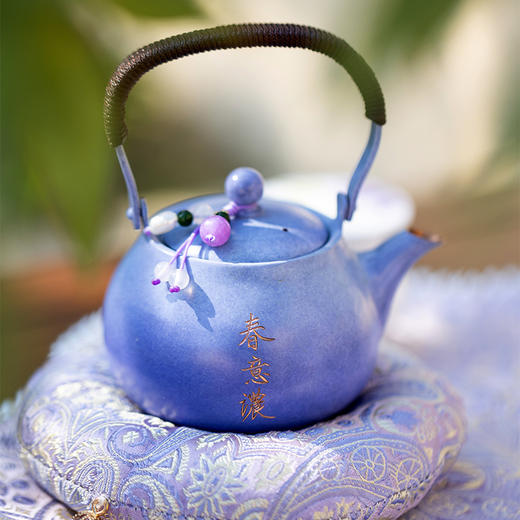 朱炳仁铜 春意浓茶具套装 一壶两杯送礼功夫便携茶具春茶季礼品 商品图3