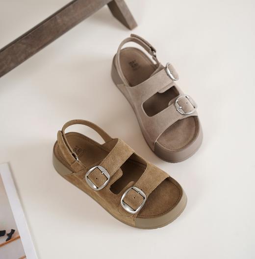 【夏季新款】2025年夏季新款舒适透气厚底平跟防滑大底大气百搭罗马凉鞋X25BG20661 商品图7