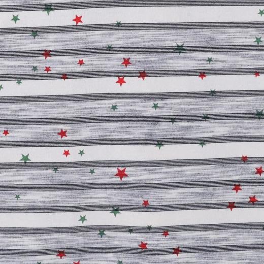 T3314夏季高级感新款韩系撞色条纹短袖T恤彩色星星印花百搭V领宽松上衣 商品图3