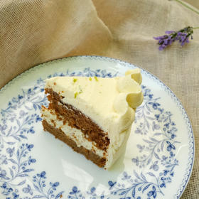 胡萝卜柠檬白巧克力蛋糕切角 Carrot Lemon White Chocolate Cake Slice