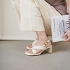 【夏季新款】2025年夏季新款舒适透气中跟防滑大底优雅百搭罗马凉鞋X25BG20551 商品缩略图5