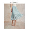 C+IMPRESS/西嘉原创设计 欧若风仿真丝光泽感半身裙女夏百褶A字裙BQ2502090 商品缩略图1