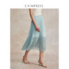 C+IMPRESS/西嘉原创设计 欧若风仿真丝光泽感半身裙女夏百褶A字裙BQ2502090 商品缩略图0