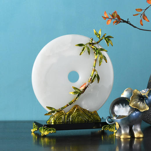 K-Yl-RD6818 节节高升玉石平安扣 摆件300*120*300 商品图5