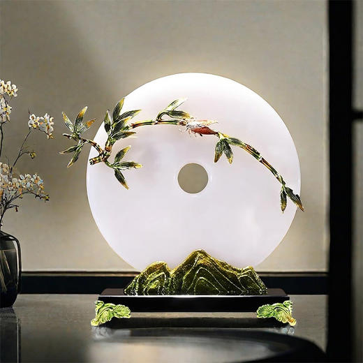 K-Yl-RD6818 节节高升玉石平安扣 摆件300*120*300 商品图3