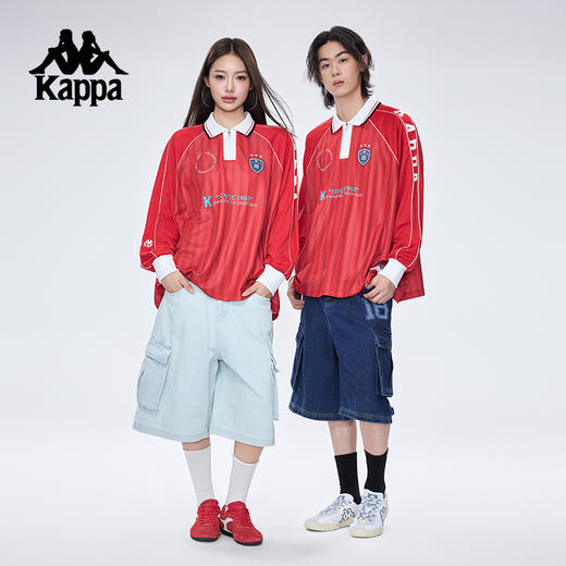 Kappa卡帕背靠背2025新款夏季情侣运动长袖polo衫足球上衣套头衫KPCJBPC10 商品图4