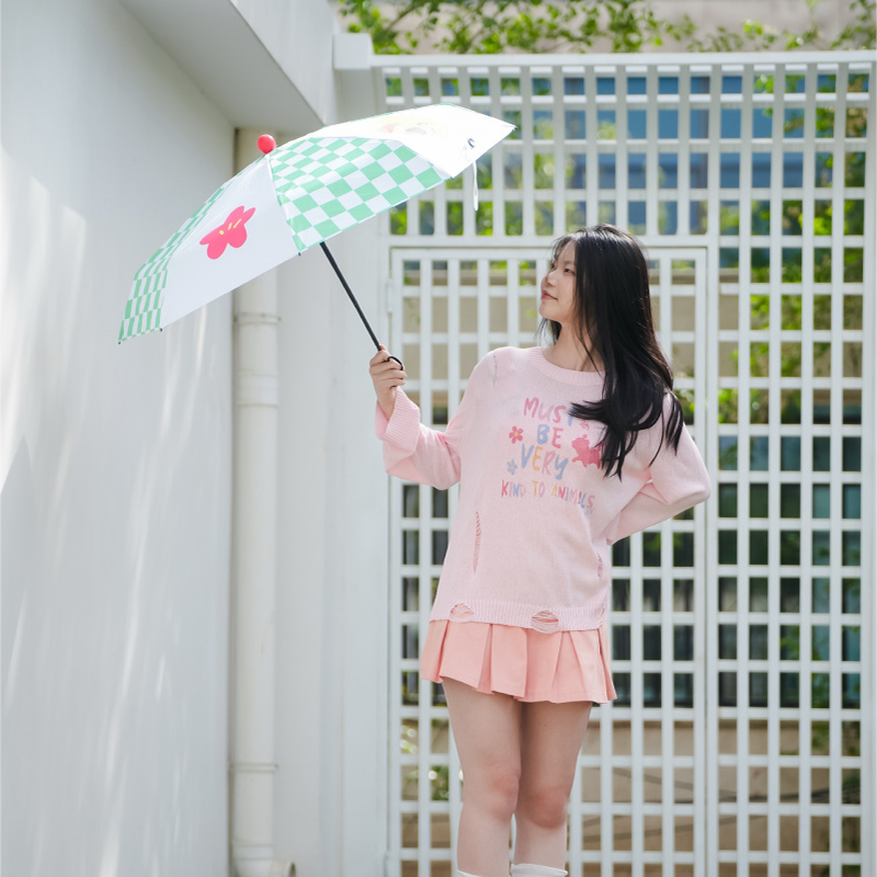 春日团团便携晴雨伞