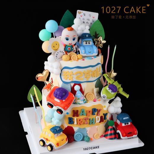 1027CAKE |  超级宝贝JOJO  双层  小汽车 商品图1