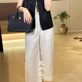 【不退不换】良木礼亚麻休闲裤（6802）