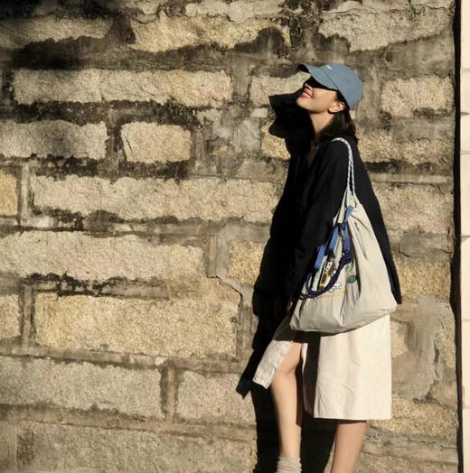 【高圆圆同款】刺绣帆布包（送肩带一根，颜色任选其一，不拍不发，多拍也不发） 商品图0