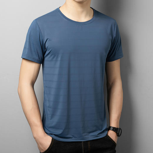 【M】【DCS】大依优型大码速干短袖T恤加肥加大宽松休闲胖子打底半袖男士上衣 商品图5