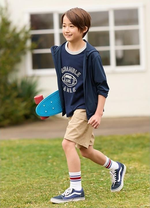 【49元任选2条】优家同款夏季男童女童休闲短裤儿童轻薄透气面料柔软舒适 商品图1