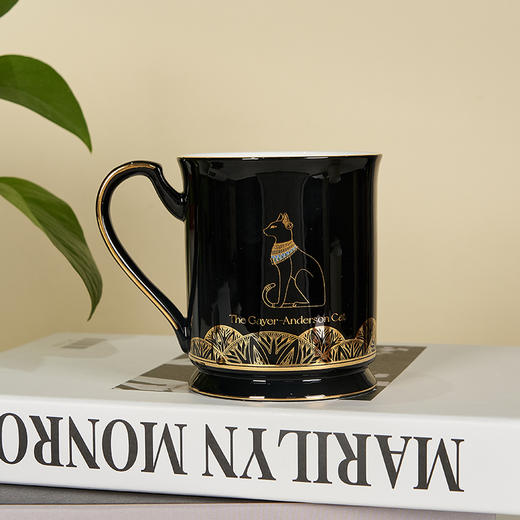 大英博物馆 盖亚·安德森猫系列 复古骨瓷杯 黑色 白色 商品图2