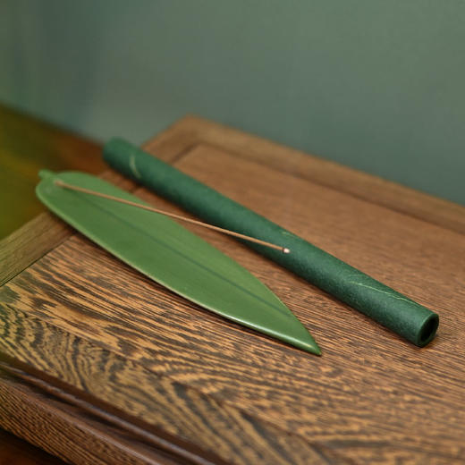 羽诗制造出品 竹佑端阳粽子陶瓷茶杯竹叶香插国风香挂礼盒套装 商品图4