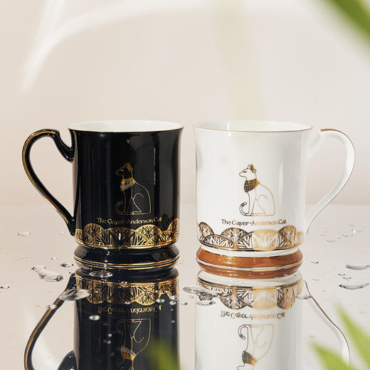 大英博物馆 盖亚·安德森猫系列 复古骨瓷杯 黑色 白色 商品图3