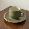 日本Noritake橄榄绿Stoneware咖啡杯碟 商品缩略图1