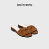 [福利价]lost in echo2025春夏新款仿麂皮复古手工流苏蝴蝶结羊皮凉拖鞋女 商品缩略图0