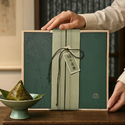 羽诗制造出品 竹佑端阳粽子陶瓷茶杯竹叶香插国风香挂礼盒套装 商品图6