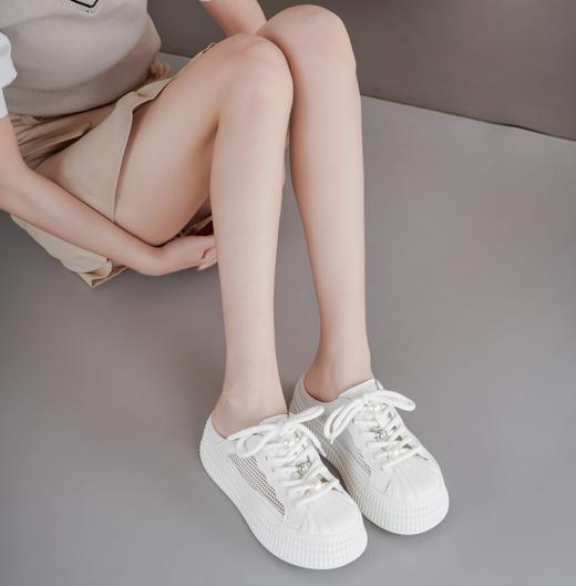 【夏季新款】2025年夏季新款舒适透气厚底增高防滑大底百搭罗半拖老爹鞋T25AH16411 商品图4