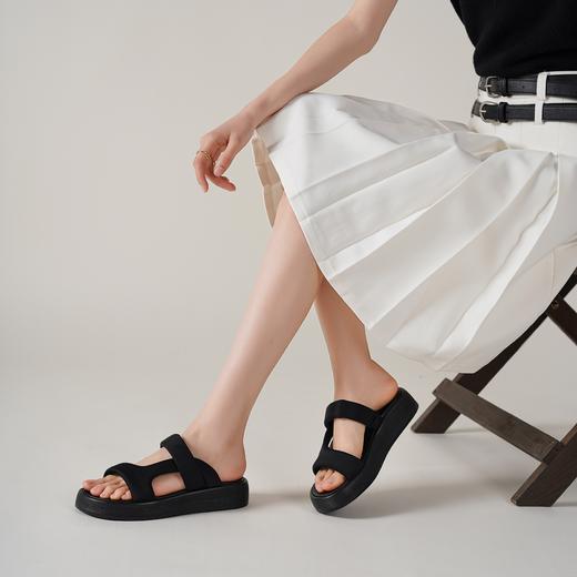 【夏季新款】2025年夏季新款舒适透气厚底防滑大底百搭罗马拖鞋T25BJ20751 商品图0