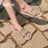 Safiya/索菲娅2025波西米亚时尚休闲平底配裙子外穿沙滩拖鞋SFD2110M64/SFD2110364 商品缩略图7