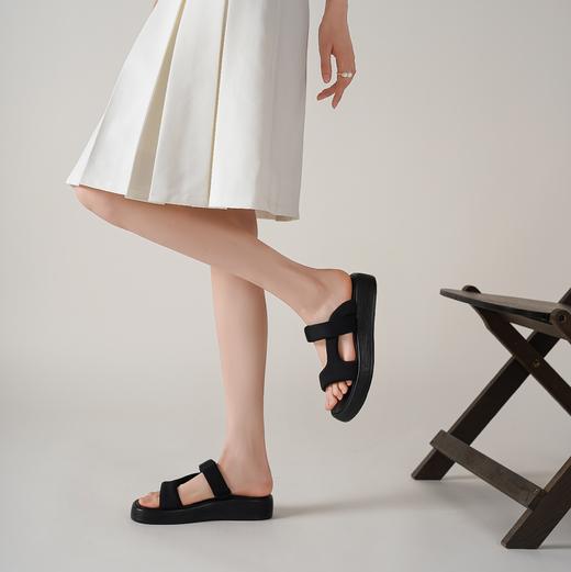 【夏季新款】2025年夏季新款舒适透气厚底防滑大底百搭罗马拖鞋T25BJ20751 商品图2