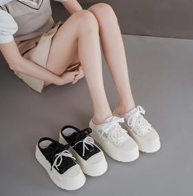 【夏季新款】2025年夏季新款舒适透气珍珠饰带厚底防滑大底百搭半拖老爹鞋鞋T25AH16401