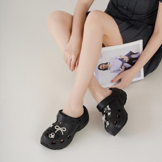 【夏季新款】2025年夏季新款舒适透气厚底防滑大底百搭包头后空半拖鞋T25AH16461 商品图1