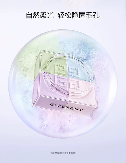 纪梵希明星四宫格柔雾散粉-1号4*3g 四宫格蜜粉 商品图5