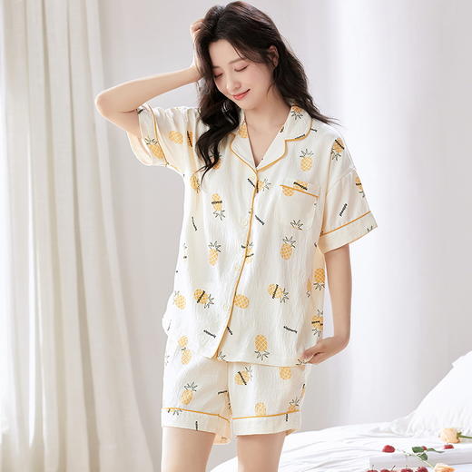 牧棉儿 新中式免Bra云朵棉家居服系列 睡裙/盘扣/翻领 亲肤舒适 多款可选 商品图12