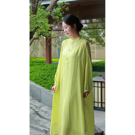 【2026东衣作】新中式连衣裙(25707214青粲-设计师) 商品图0