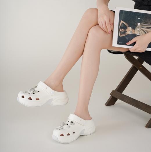 【夏季新款】2025年夏季新款舒适透气厚底防滑大底百搭包头后空半拖鞋T25AH16461 商品图2