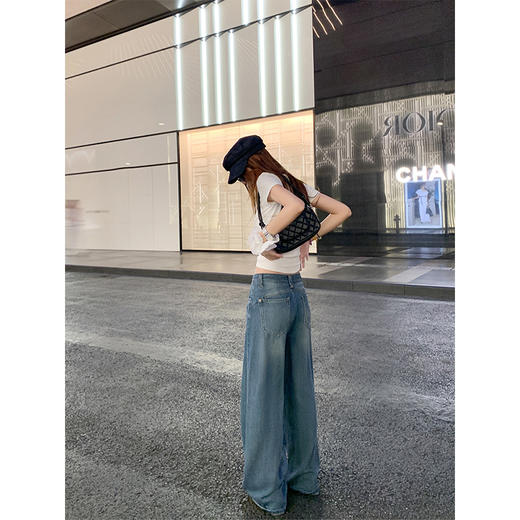 <曾小咸推荐>新品现货秒杀！卖完下架不再补 ！微信粉丝打折价！！复古弧形牛仔阔腿裤 日常189.99/件 立减80 秒杀109.99/件！！ 商品图4