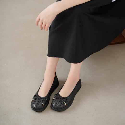 【夏季新款】2025年夏季新款舒适透气厚底坡跟防滑大底软底软面妈妈鞋T25AH16371 商品图2