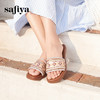 Safiya/索菲娅2025波西米亚时尚休闲平底配裙子外穿沙滩拖鞋SFD2110M64/SFD2110364 商品缩略图1