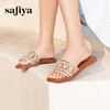 Safiya/索菲娅2025波西米亚时尚休闲平底配裙子外穿沙滩拖鞋SFD2110M64/SFD2110364 商品缩略图0